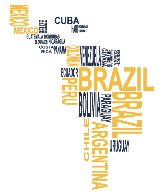mapa de latinoamerica, todos los lugares donde Glocalmaker produce